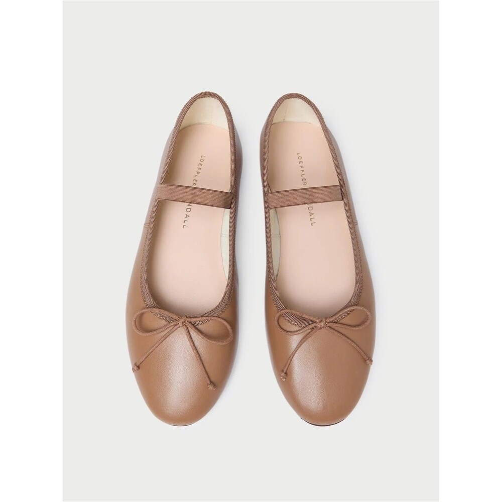 Loeffler Randall // Leonie Tan Leather Ballet Flats